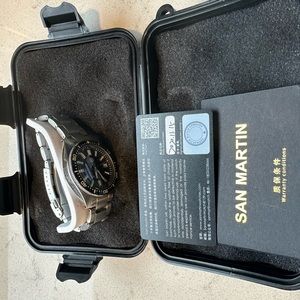 Men Watch- San Martin 62mas Homage w/ Lumed Bezel
